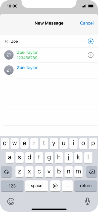 Press the required contact.