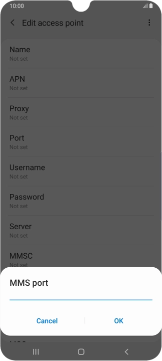 Key in 80 and press OK.