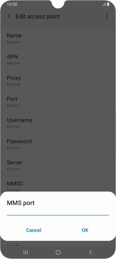 Key in 80 and press OK.