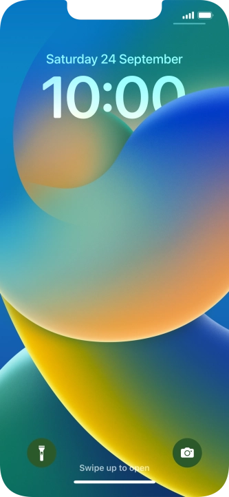 Press and hold anywhere on the lock screen.