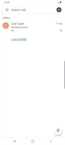 Press the email account icon.