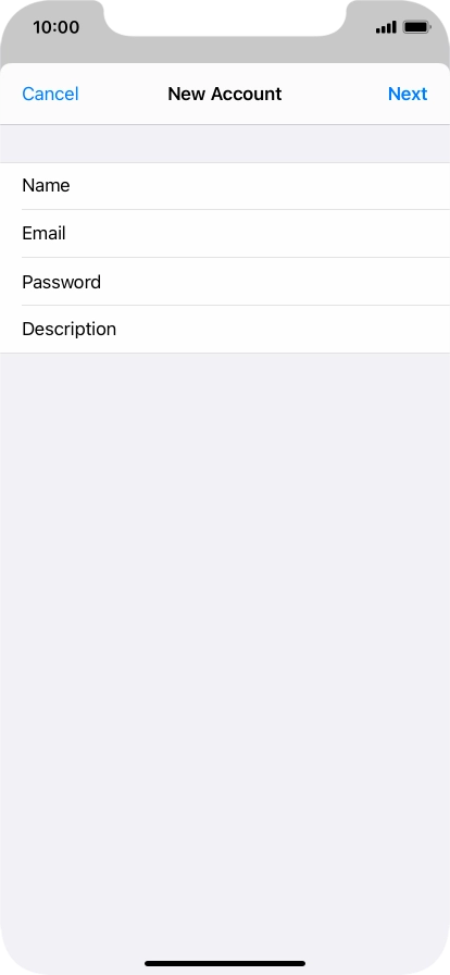 Press Description and key in the required name.