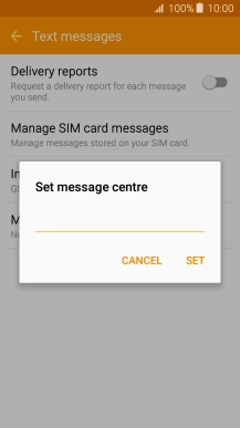 Key in +35387699989 and press SET.