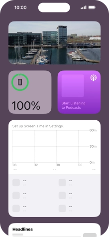 Slide your finger upwards on the screen.