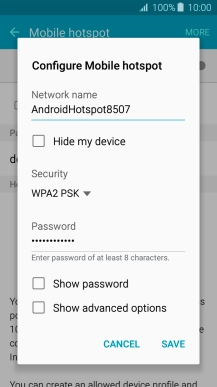 Press the field below 