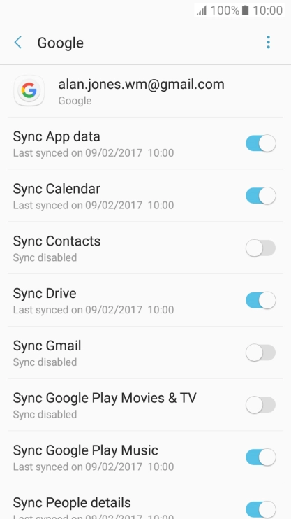 Press Sync Contacts to turn on the function.