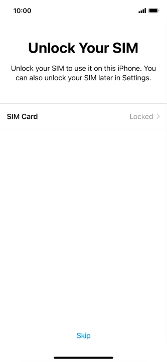 Press SIM Card.