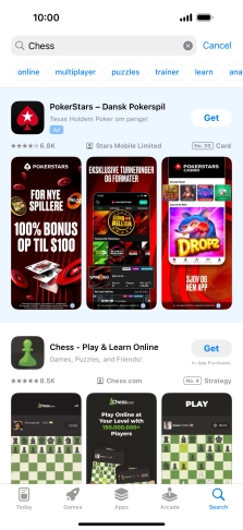 Press the required app. Press the required app.