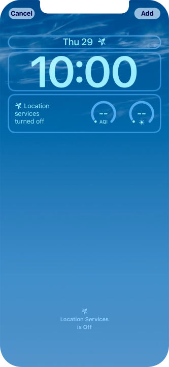 To customise the way the lock screen date is displayed, press the date widget and follow the instructions on the screen to select the required widget display mode.