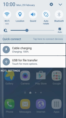 Press the settings icon.