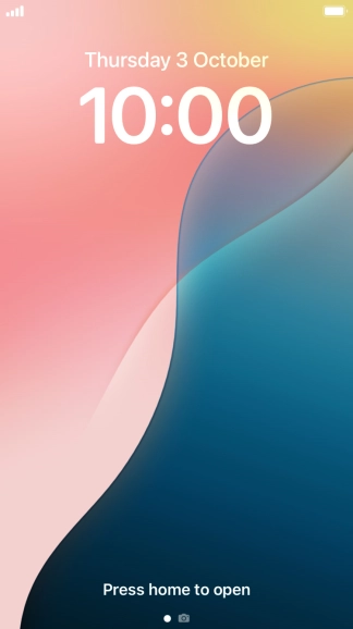 Press and hold anywhere on the lock screen.