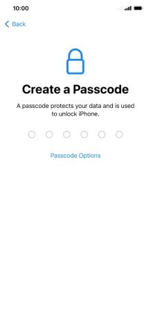Press Passcode Options.