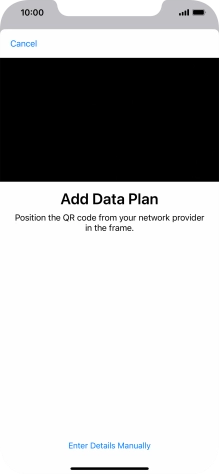 Place the QR code you've received inside the phone camera frame to scan the code.