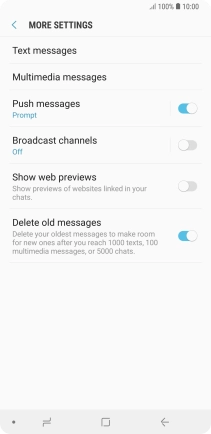 Press Text messages.