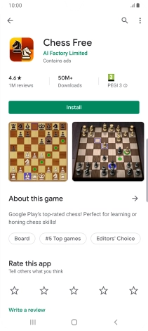 Press Install and follow the instructions on the screen to install the app.