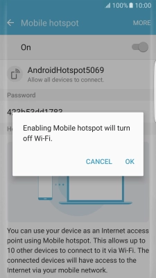 If Wi-Fi is turned on, press OK.