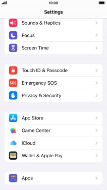 Press Touch ID & Passcode.