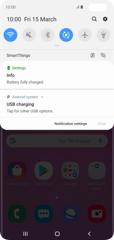 Press Tap for other USB options..