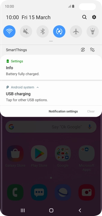 Press Tap for other USB options..