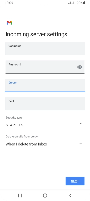 Press the field below 