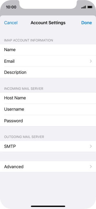 Press SMTP. Press SMTP.