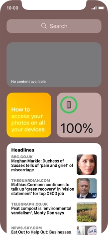 Press and hold the required Widget Stack.