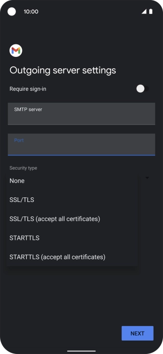 Press None to turn off the function.