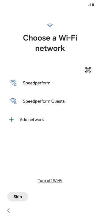 Press the required Wi-Fi network.