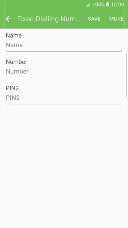Press Name and key in the required name.