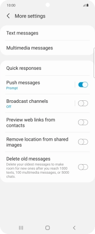 Press Text messages. Press Text messages.