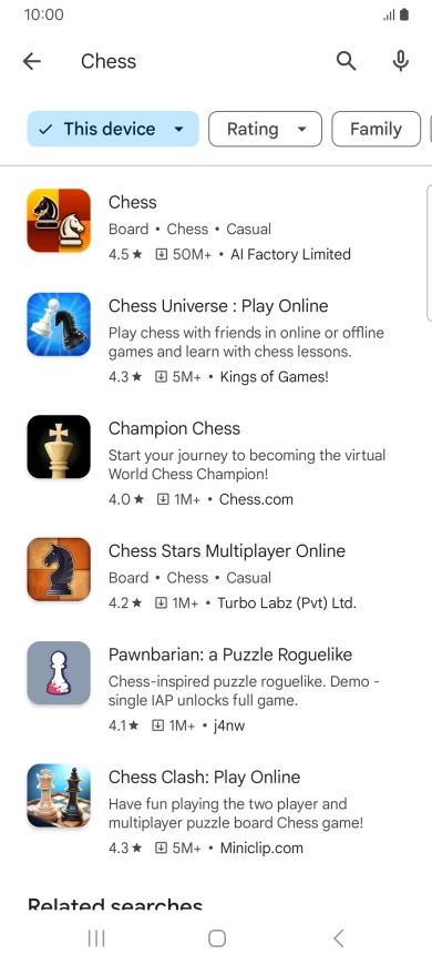 Press the required app.