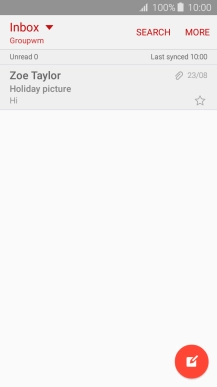 Press the new email message icon.