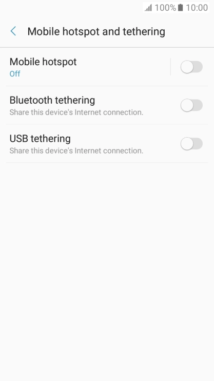 Press Mobile hotspot.