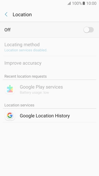 Press the indicator to turn the function on or off.