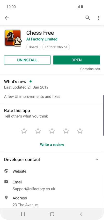 Press UNINSTALL.