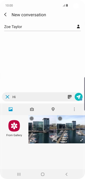 Press the picture icon.