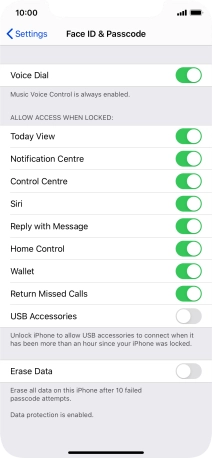 Press the indicator next to 