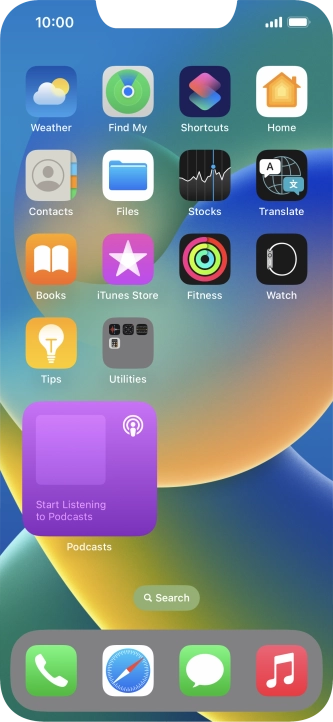 If you're using a Widget Stack: slide up or down on the stack to select the required widget.