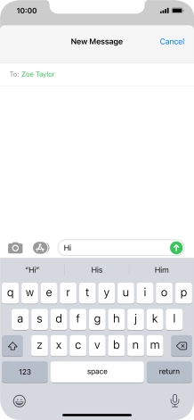 Press the send icon.