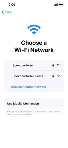 Press the required Wi-Fi network.