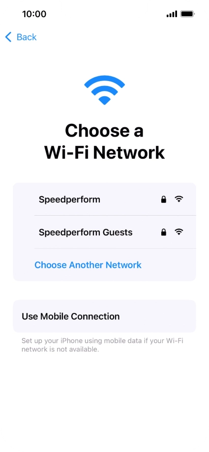 Press the required Wi-Fi network.