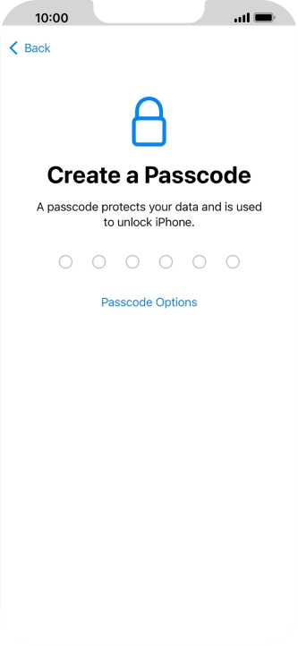 Press Passcode Options.