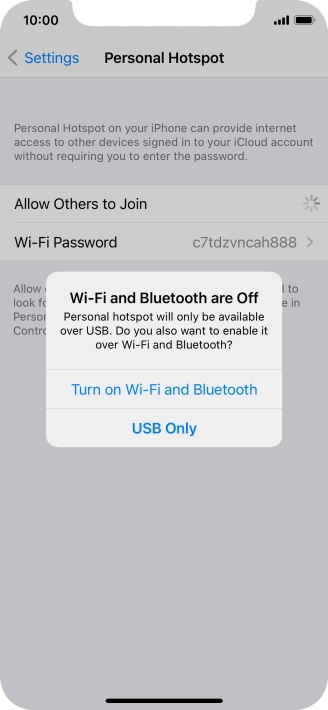 If Wi-Fi is turned off, press Turn on Wi-Fi and Bluetooth.