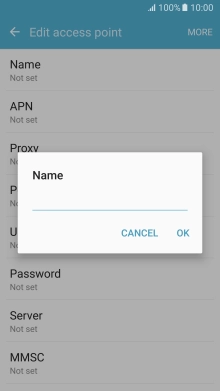 Key in Vodafone Internet and press OK. Key in Vodafone Internet and press OK.