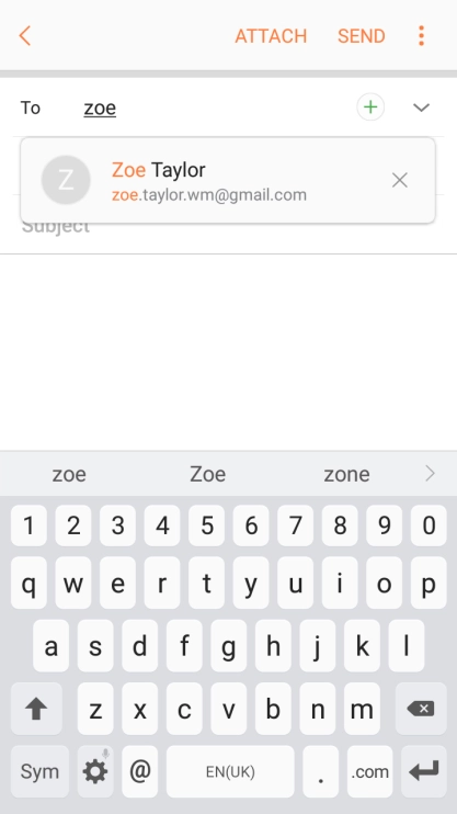 Press the required contact.