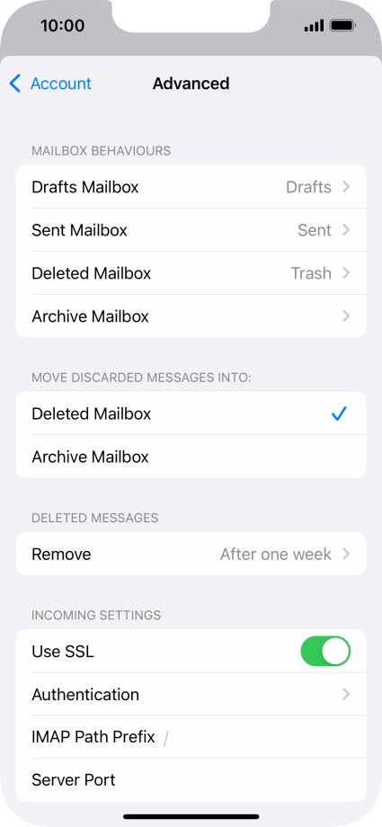 Press the indicator next to 