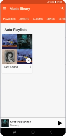 Slide your finger right starting from the left side of the screen.