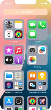 Press the required app.