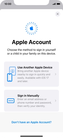 Press Sign in Manually.