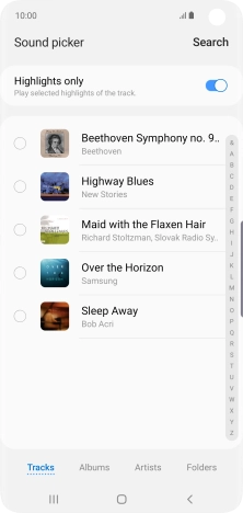Press the required ring tones to hear them.